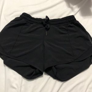 Black Lululemon Hotty Hot Shorts